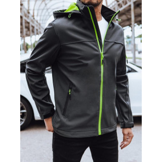 Férfi softshell kabát, sötétszürke színben