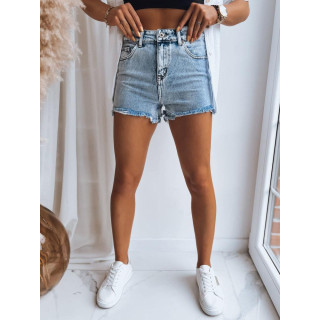Női, világoskék rövidnadrág, magasabb derékkal