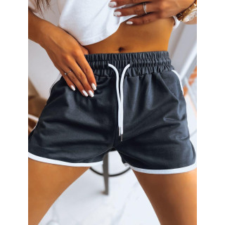 Női szövet rövidnadrág, sötétkék színben