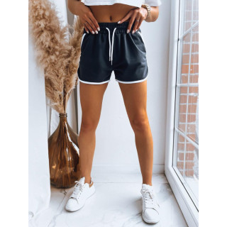 Női szövet rövidnadrág, sötétkék színben