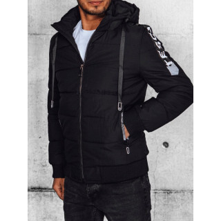 Fekete színű, férfi kabát varrással