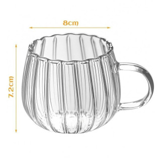 Hullámos falú üvegpohár - 400 ml