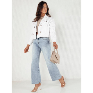 Fehér tépett farmer dzseki