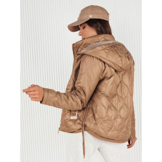 Női steppelt barna kabát tavaszra