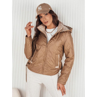 Női steppelt barna kabát tavaszra