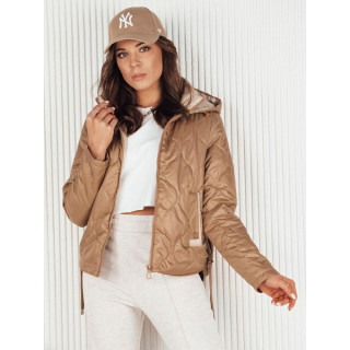 Női steppelt barna kabát tavaszra