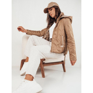 Női steppelt barna kabát tavaszra