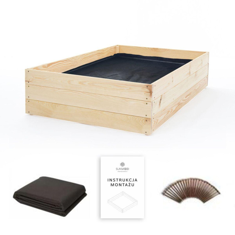 Kerti fa ágyás - 120x80x27cm