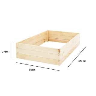 Kerti fa ágyás - 120x80x27cm
