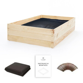 Kerti fa ágyas- 120x120x27cm