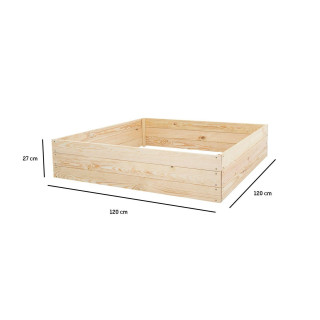 Kerti fa ágyas- 120x120x27cm