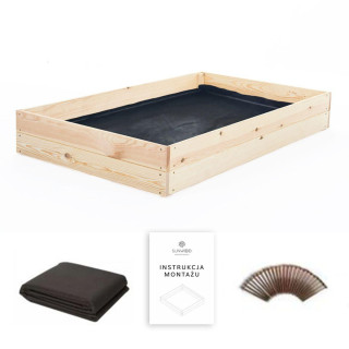 Fa zöldségágyas - 140x80x18cm