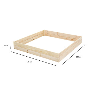 Kerti faágyas zöldségeknek - 140x120x18cm