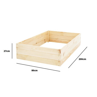 Fa kerti ágyas - 200x80x27cm