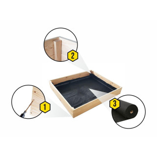 Fából készült kerti ágyas - 200x100x27cm