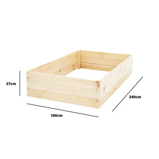 Fából készült zöldség ágyas - 240x100x27cm