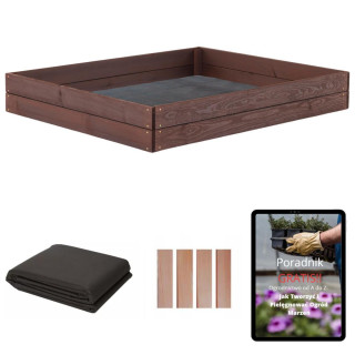 Impregnált kerti faágyas - 140x80x18cm