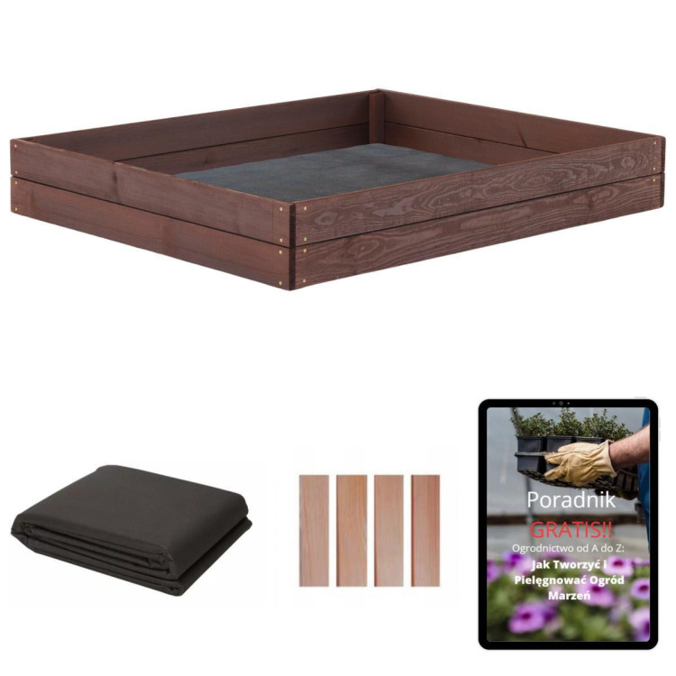 Impregnált kerti faágyas - 140x80x18cm