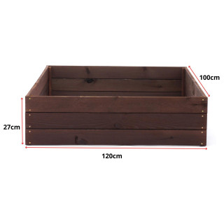 Impregnált kerti faágyas - 120x100x27cm