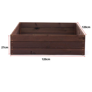 Impregnált kerti faágyas - 120x120x27cm