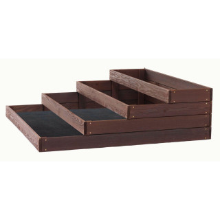 Impregnált 4 szintes faágyas - 120x120x36cm