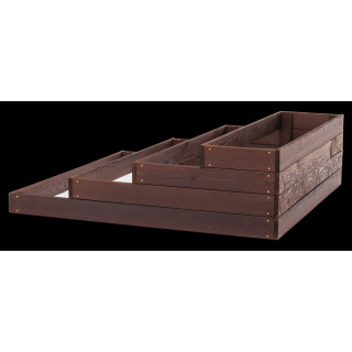 Impregnált 4 szintes faágyas - 120x120x36cm