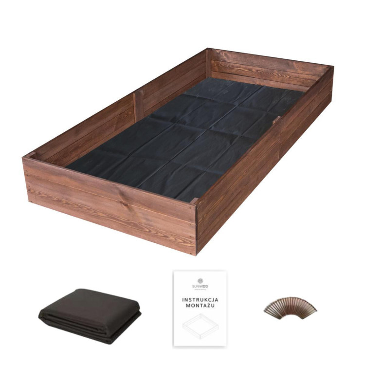 Impregnált faágyas - 240x100x27cm