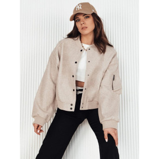 Női oversize bomber kabát bézs színben