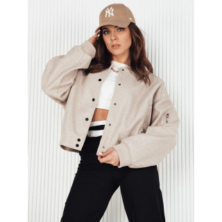 Női oversize bomber kabát bézs színben