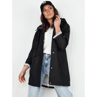 Átmeneti női kabát fekete színben