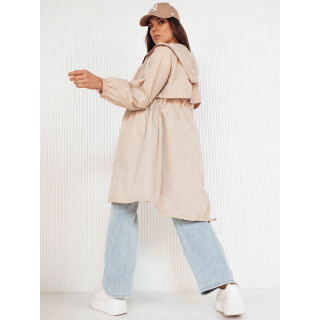 Bézs színű hosszú tavaszi parka