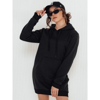 Női kapucnis ruha fekete színben
