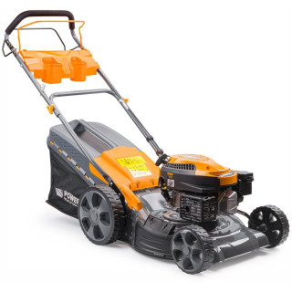 Benzínová kosačka na trávu s pohonom a objemom koša 62L