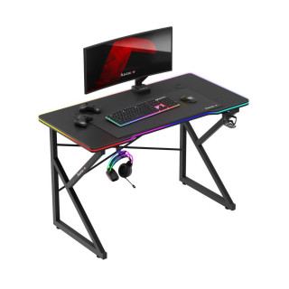 Fekete játékasztal Huzaro HERO 1.7 RGB BLACK