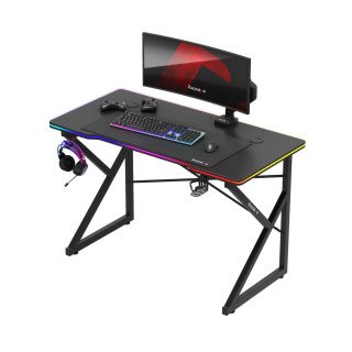 Fekete játékasztal Huzaro HERO 1.7 RGB BLACK