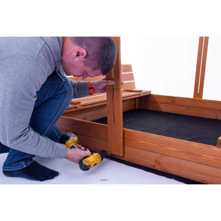 Állítható sárga napellenző homokozóhoz - 120x120 cm