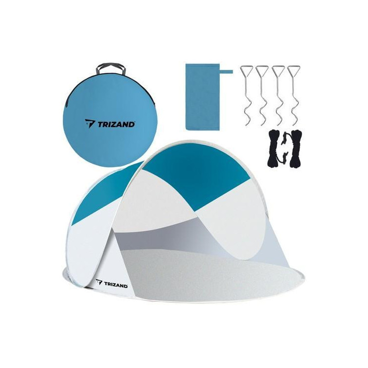 Strand sátor türkiz-szürke színben - 220x120x90cm