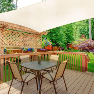 Vízálló bézs árnyékoló ponyva - 2x3 m