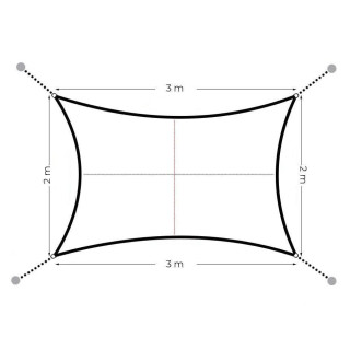 Vízálló bézs árnyékoló ponyva - 2x3 m