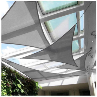 Vízálló szürke árnyékoló ponyva - 3x3x3 m