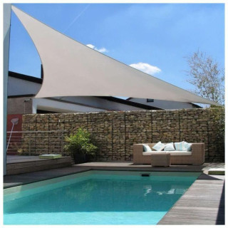 Vízálló szürke árnyékoló ponyva - 3x3x3 m