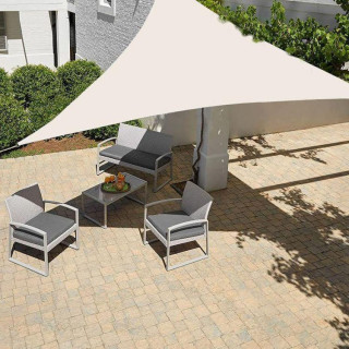 Vízálló bézs árnyékoló ponyva - 3x3x3 m