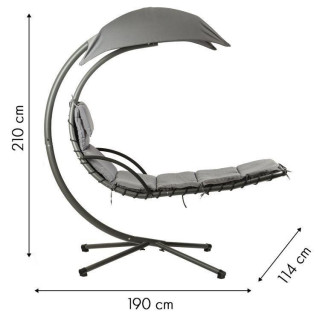 Függő kerti szék tetővel