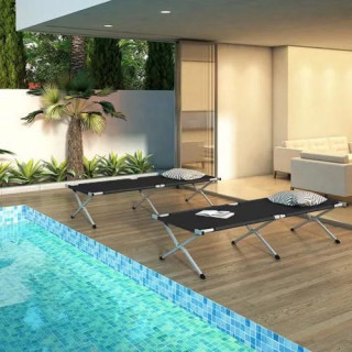 Fekete összecsukható utazóágy