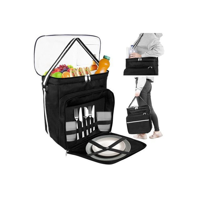 Fekete piknik termotáska