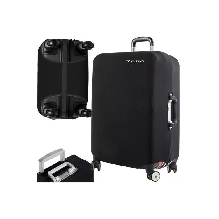 Fekete bőrönd huzat L - es méret