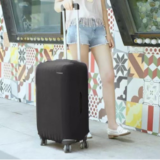 Fekete bőrönd huzat L - es méret