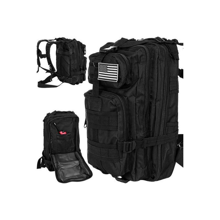Fekete katonai/túra hátizsák 26 l