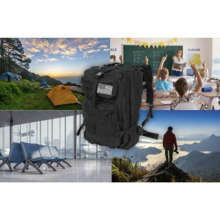 Fekete katonai/túra hátizsák 26 l