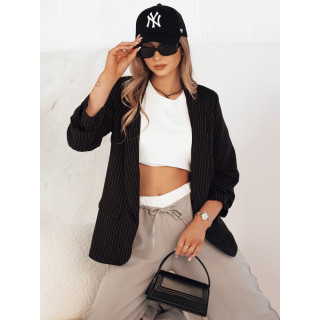 Fekete női zakó csíkokkal